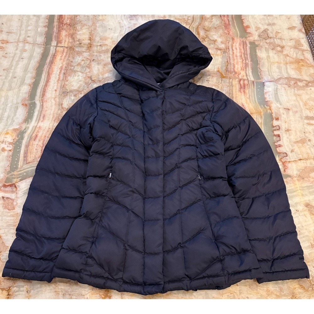 Patagonia Womens Downtown Loft Puffer Jacket Black Hooded Full Zip Outdoor‎ S
